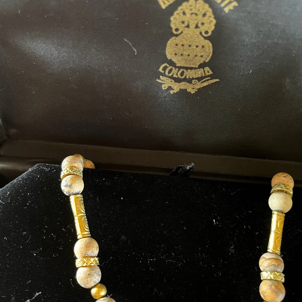 Arque Arte, 24k gold jewelry set; necklace, earrings and bracelet. Exquisite! - Picture 10 of 13